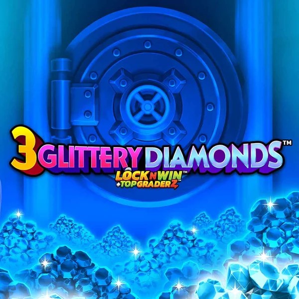 3 Glittery Diamonds by PearFiction Studios, showcased at possucasino-suomi.com – game logo